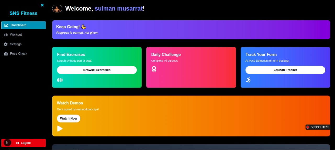 Smart Fitness Screenshot 1